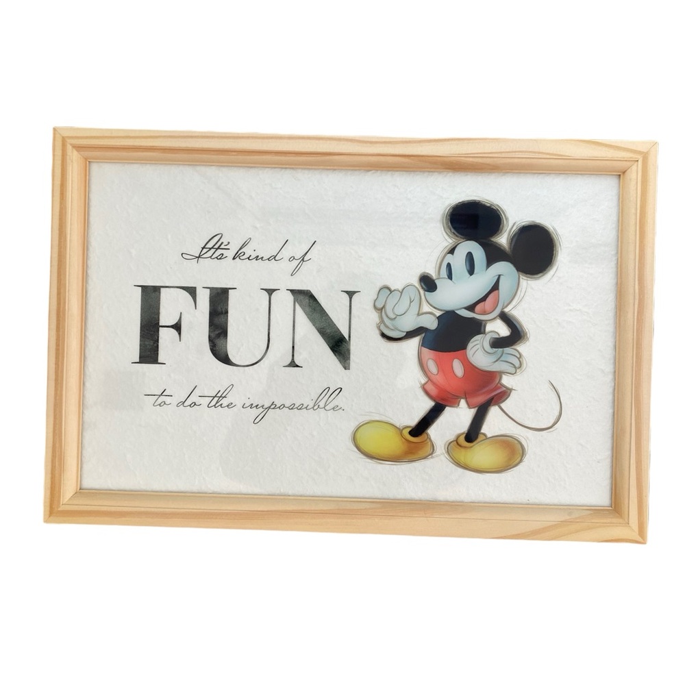 THE BIG ONE Disney's Mickey Mouse Glass Wall Art